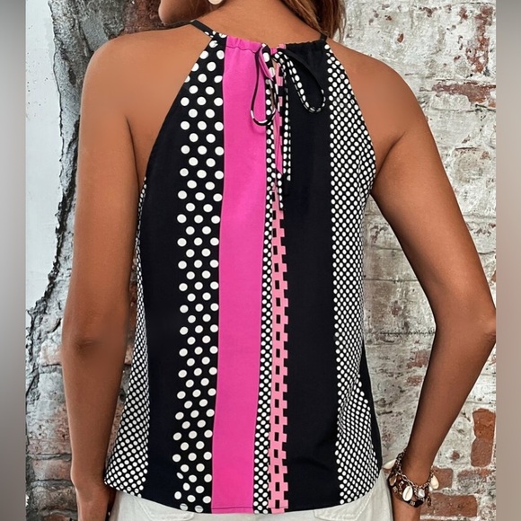 Patchwork Tank Polka Dotted Cami Top - Picture 9 of 14